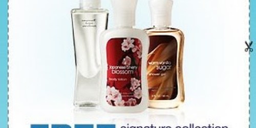 Bath & Body Works: FREE Travel Size Item!