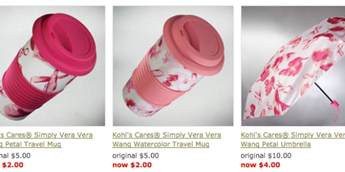 Kohl’s Cares Vera Wang Products as Low as $2.99 Shipped (Travel Mugs, Umbrellas + More!)