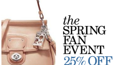 Coach: New 25% Off Coupon