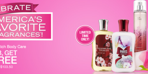 Bath & Body Works: Buy 3 Get 3 FREE Body Care Sale (Online & In-Stores)