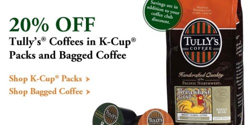 Green Mountain Coffee: Tully’s Coffee K-Cups 24 Pack As Low As $11.19 Shipped