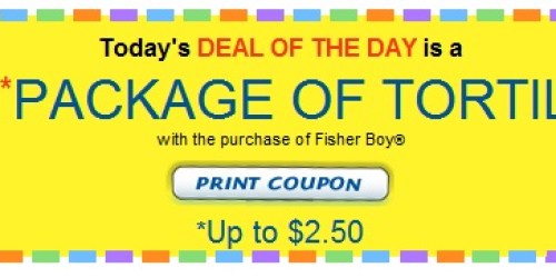 FREE Tortillas With Purchase of Any Fisher Boy Product Coupon