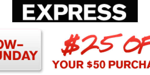 Express: *HOT* $25 off $50 Purchase Coupon (Valid Thru 8/12) + Buy 1 Get 1 50% Off Sale