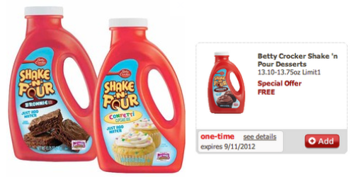 Vons: Possible FREE Betty Crocker Shake ‘n Pour Desserts & Pepsi NEXT 2-Liter (Just For U)