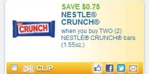 Rare $0.75/2 Nestle Crunch Bars Coupon = FREE at Rite Aid (11/22-11/24)