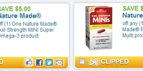 New High Value $5/1 Nature Made Minis Coupons + Target Deal Scenario