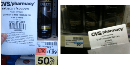 CVS: $2/2 Tresemme Hair Care Products Coupon = 2 FREE Travel Size Items + More