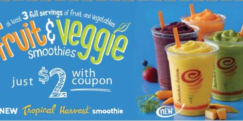 Jamba Juice: Fruit & Veggie Smoothie Only $2