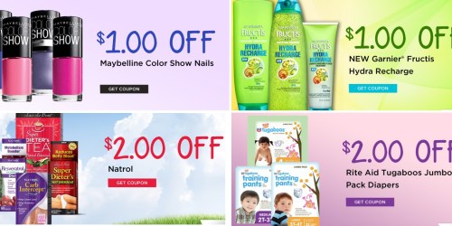 New Rite Aid Coupons: Save on Maybelline Nail Color, Garnier, Natrol, and Tugaboos