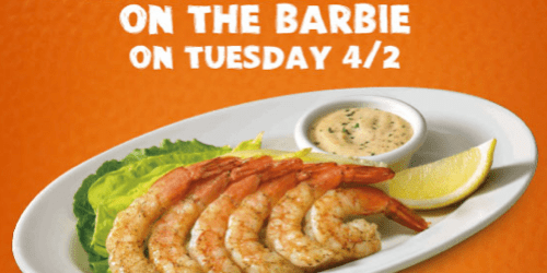 Outback Steakhouse: FREE Grilled Shrimp with ANY Purchase (Today Only!)