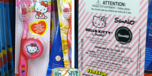 Dollar Tree: Free Hello Kitty Firefly Toothbrush