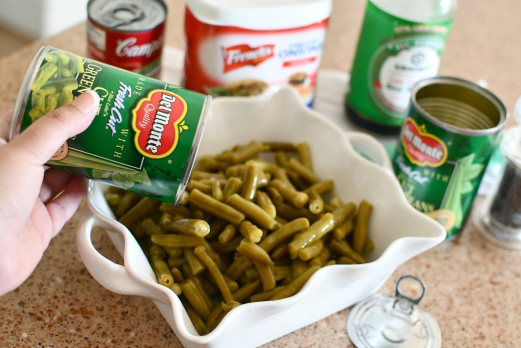 making green bean casserole