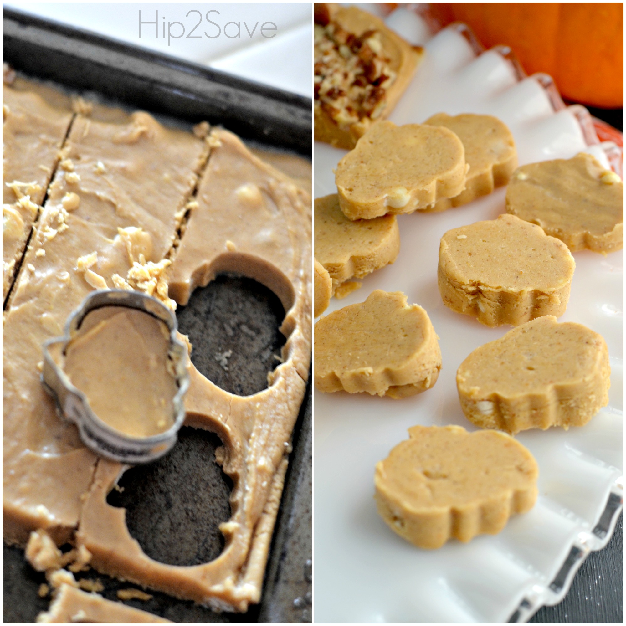 Pumpkin shaped fudge