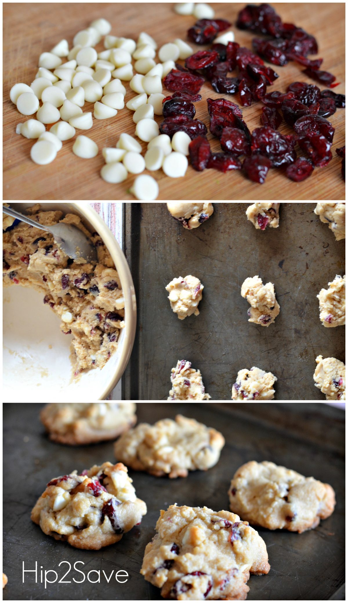 Making cranberry white chocolate chip cookies Hip2Save