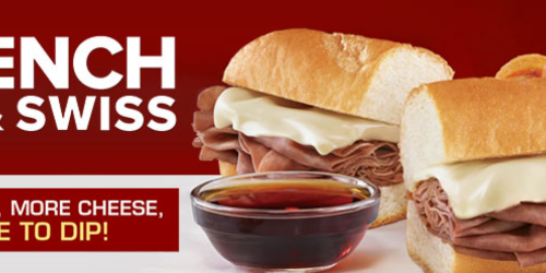 Arby’s French & Swiss Dip Sweepstakes: Enter to Win a $5 Arby’s Gift Card & More (1,000 Winners!)