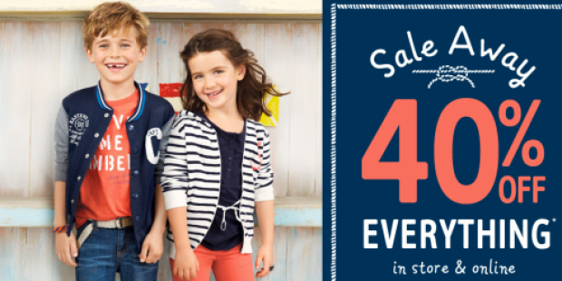 OshKosh B’Gosh: 40% Off Everything Sale + Additional 15-20% Off = Great Deals