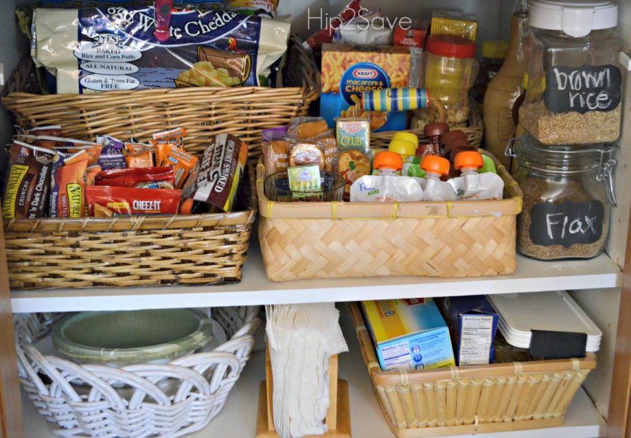 snacks in baskets