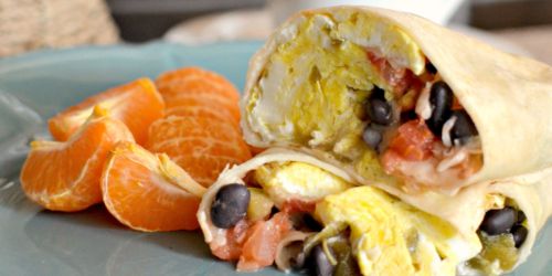 Bean & Egg Breakfast Burritos