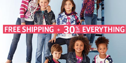 The Children’s Place: Extra 30% Off & Free Shipping on ANY Order (Ends Tonight!)