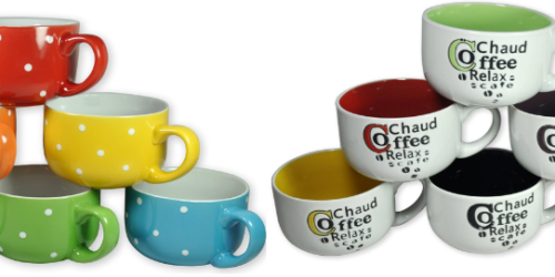 Amazon: Set of 6 Ceramic Coffee & Soup 14oz Mugs Only $9.99 (Regularly $49.99 – Best Price!)