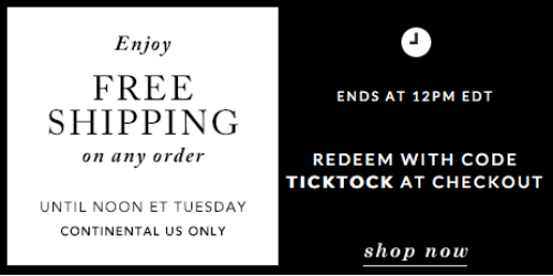 Coach Factory Members: FREE Shipping on ANY Order with Promo Code TICKTOCK (Through 12pm, 4/29)