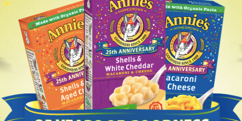 Enter to Win a FREE Box of Annie’s Mac and Cheese Coupon (2,500 Winners!) + Print a $0.35/1 Box Coupon