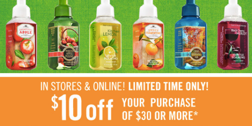 Bath & Body Works: $10 Off a $30 Purchase + Free Shipping = Great Deals on Aromatherapy Items