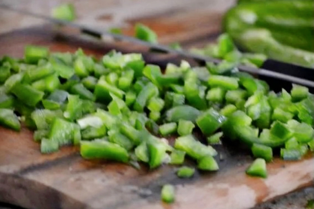 chopped up jalapenos for dip