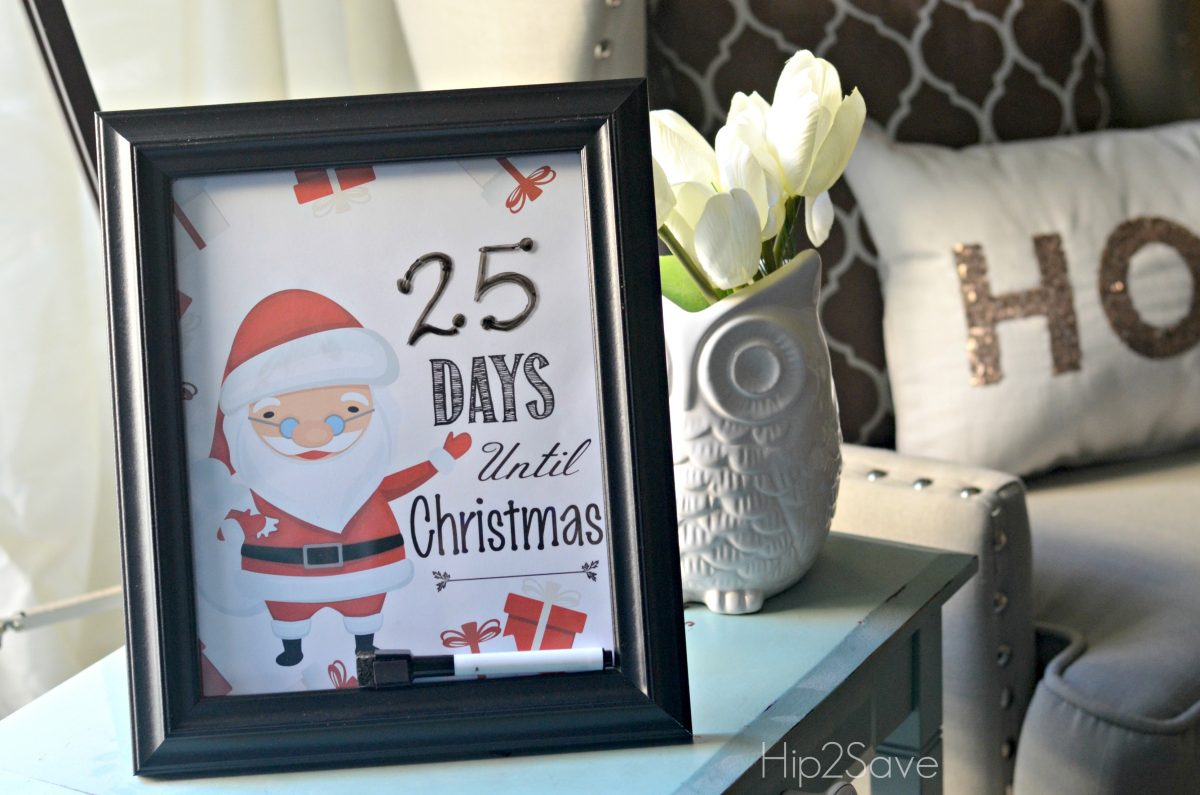 Days Until Christmas Free Printable Hip2Save