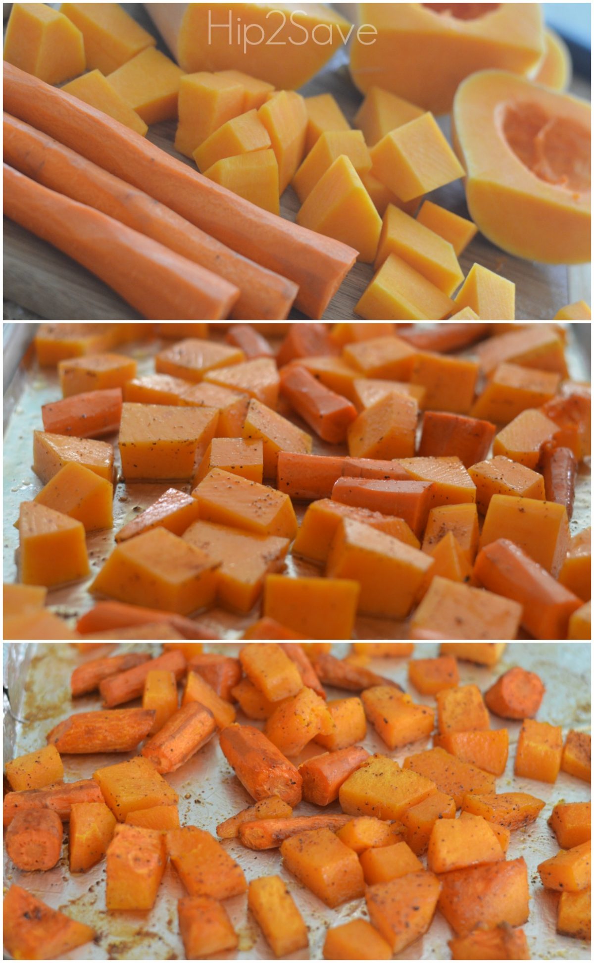 How to roast squash & carrots hip2save