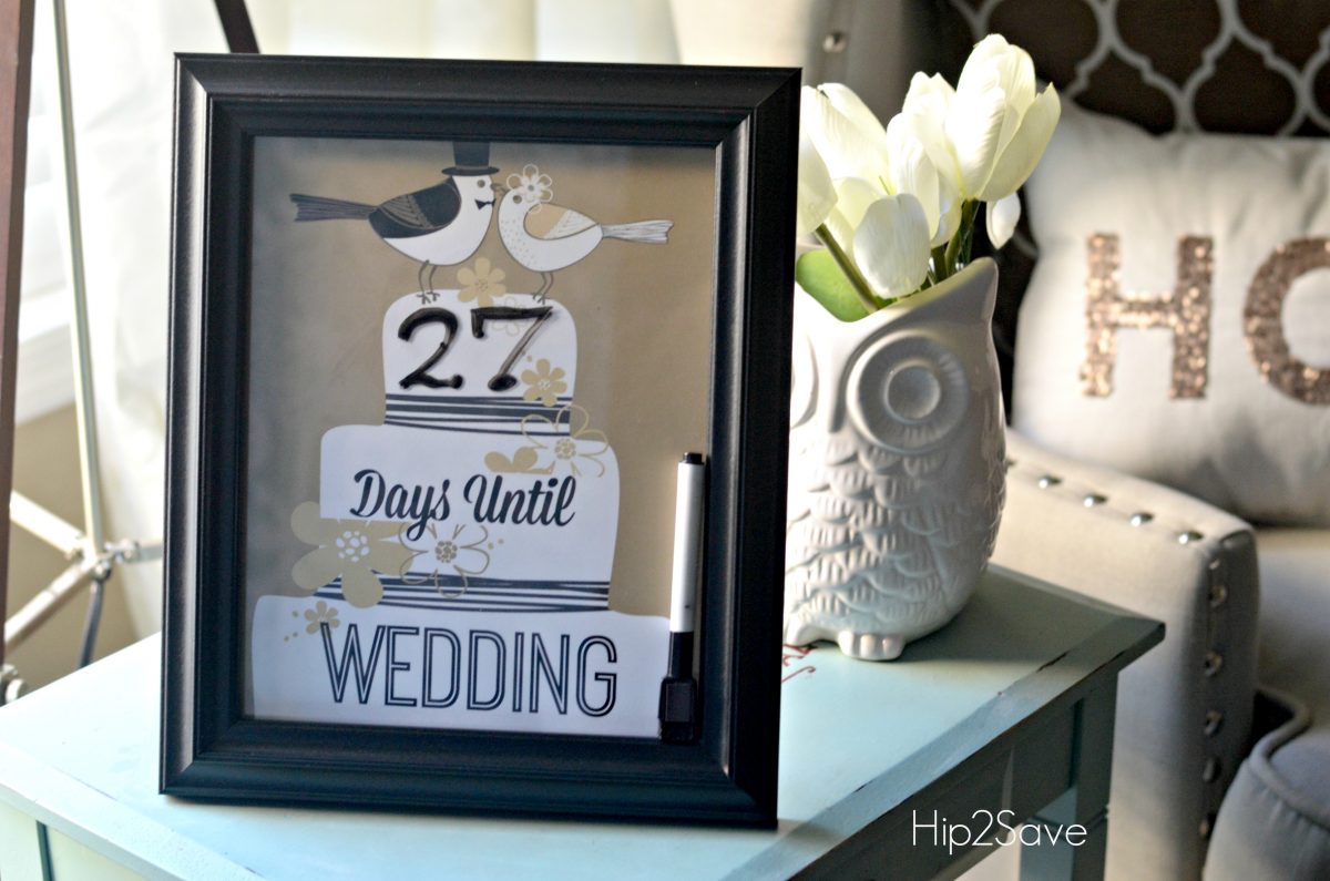 Wedding Countdown Free Printable Hip2Save