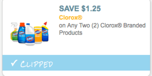 New $1.25/2 ANY Clorox Branded Products Coupon + $1/2 Target Coupon = 2 FREE Travel Packs at Target