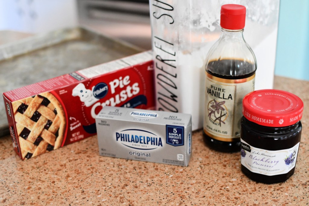 ingredients to make blackberry tarts