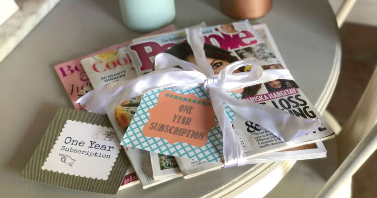 magazine gift subscription tags DIY