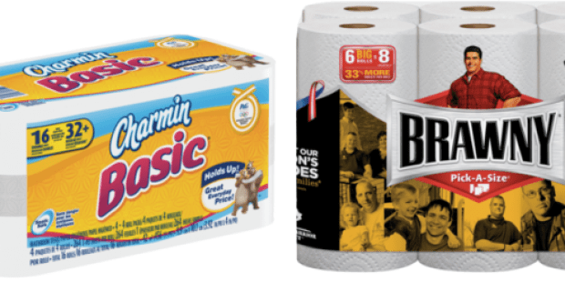 Staples: Awesome Deals on Charmin Toilet Paper Double Rolls & Brawny Big Roll Paper Towels