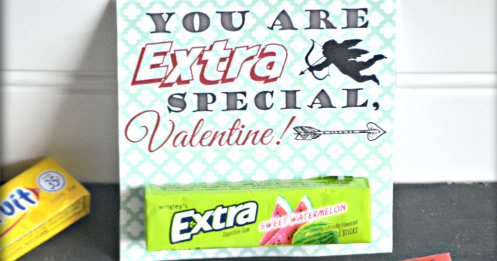 valentine's day chewing gum