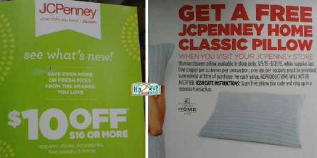 JCPenney: $10 Off $10 Apparel, Shoes, Accessories, Fine Jewelry or Home Purchase Coupon + More (Check Your Mailbox)