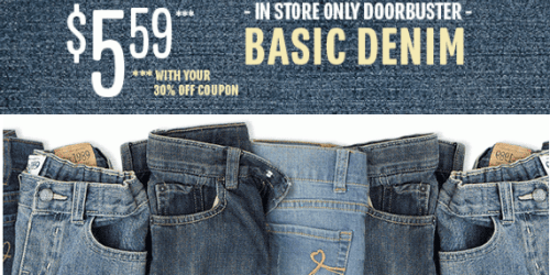 The Children’s Place: Basic Denim $5.59 In-Store & This Weekend Only (+ Extra 30% Off Everything)