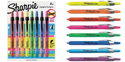 Staples.online: Sharpie Accent Retractable Pocket Highlighters 8-Pack Only $3 (Reg. $11.99) – Today Only