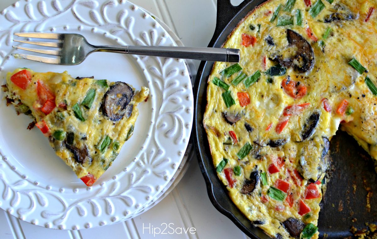 Easy Veggie Frittata Meatless Monday Hip2Save