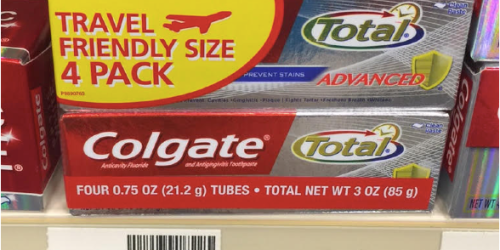 CVS: Four Packages of Colgate Travel-Size Toothpastes ONLY 49¢ (No Coupons Needed!)