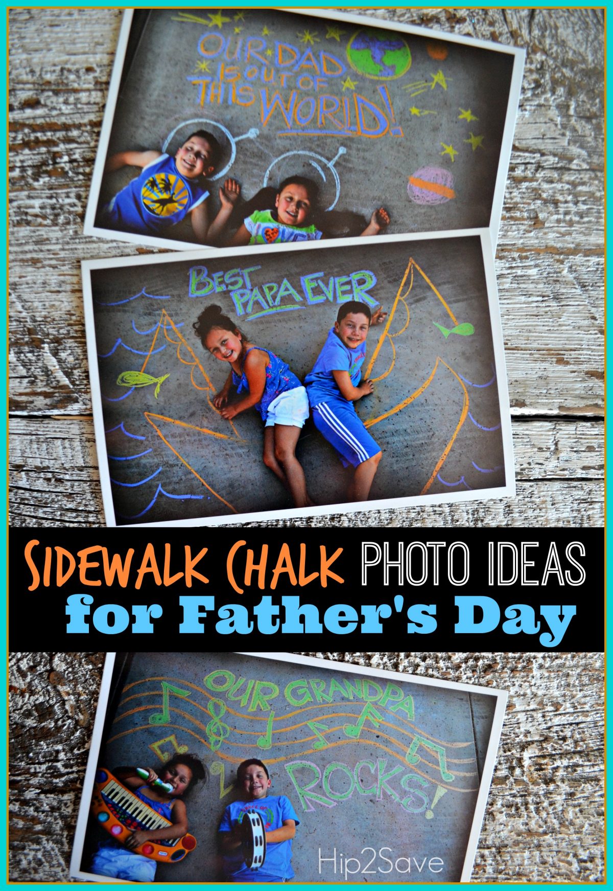 father's day chalk photo