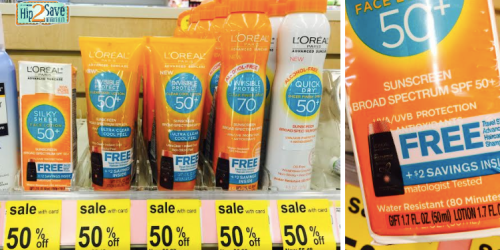 Walgreens: L’Oreal Sunscreen Products ONLY $3.49 (May onlinee with a FREE Travel-Size Product!)