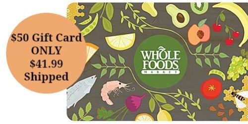 Staples.online: $50 Whole Foods Gift Card ONLY $41.99 Shipped + More