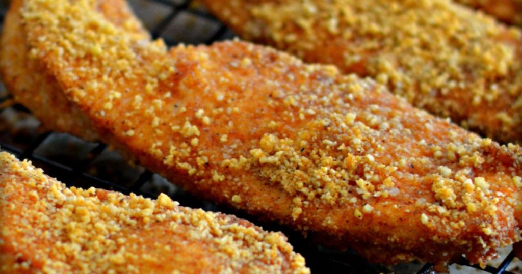 baked almond chicken fingers recipe