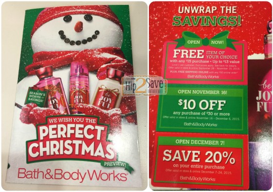 Bath & Body Works booklet