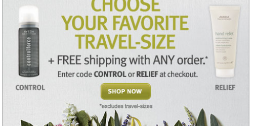 Aveda: FREE Travel-Size Hand Relief Cream or Hair Spray AND FREE Shipping w/ ANY Order