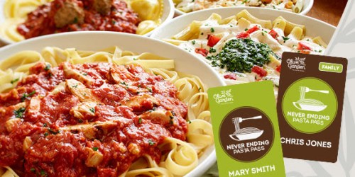 Olive Garden: 7-Week Never Ending Pasta Pass Promotion (Starting Tomorrow at 2PM EST)