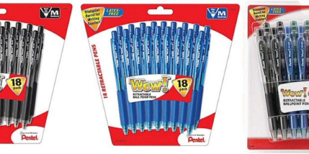 Staples.online: 18 Count Pack of Pentel WOW Retractable Ballpoint Pens ONLY $4 Shipped (Reg. $10.49)