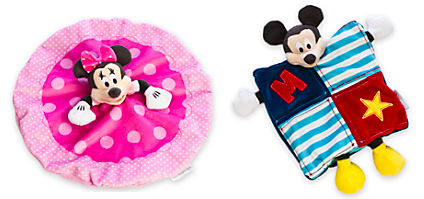 DisneyStore Minnie Mouse or Micky Mouse Plush Blankies for Baby